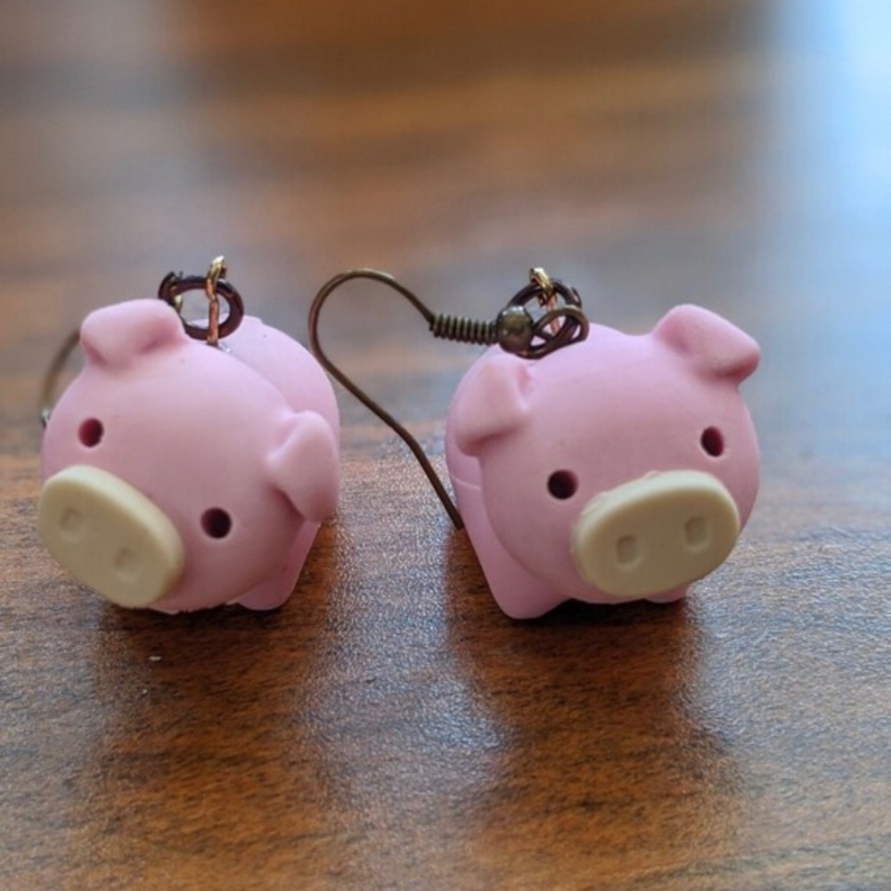 Pig earrings